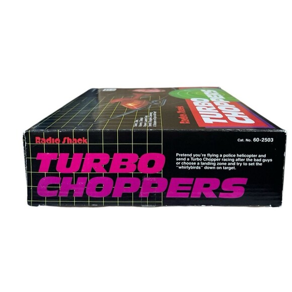 Vintage Radio Shack Turbo Choppers 2 Helicopters Remote New In Box - Picture 4 of 6